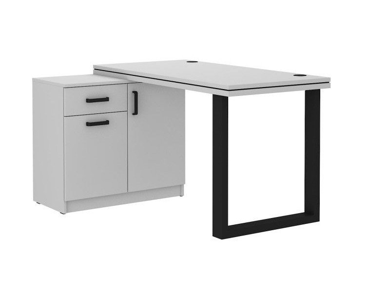 Veneti Písací stôl so skrinkou MABAKA 2 - šedý